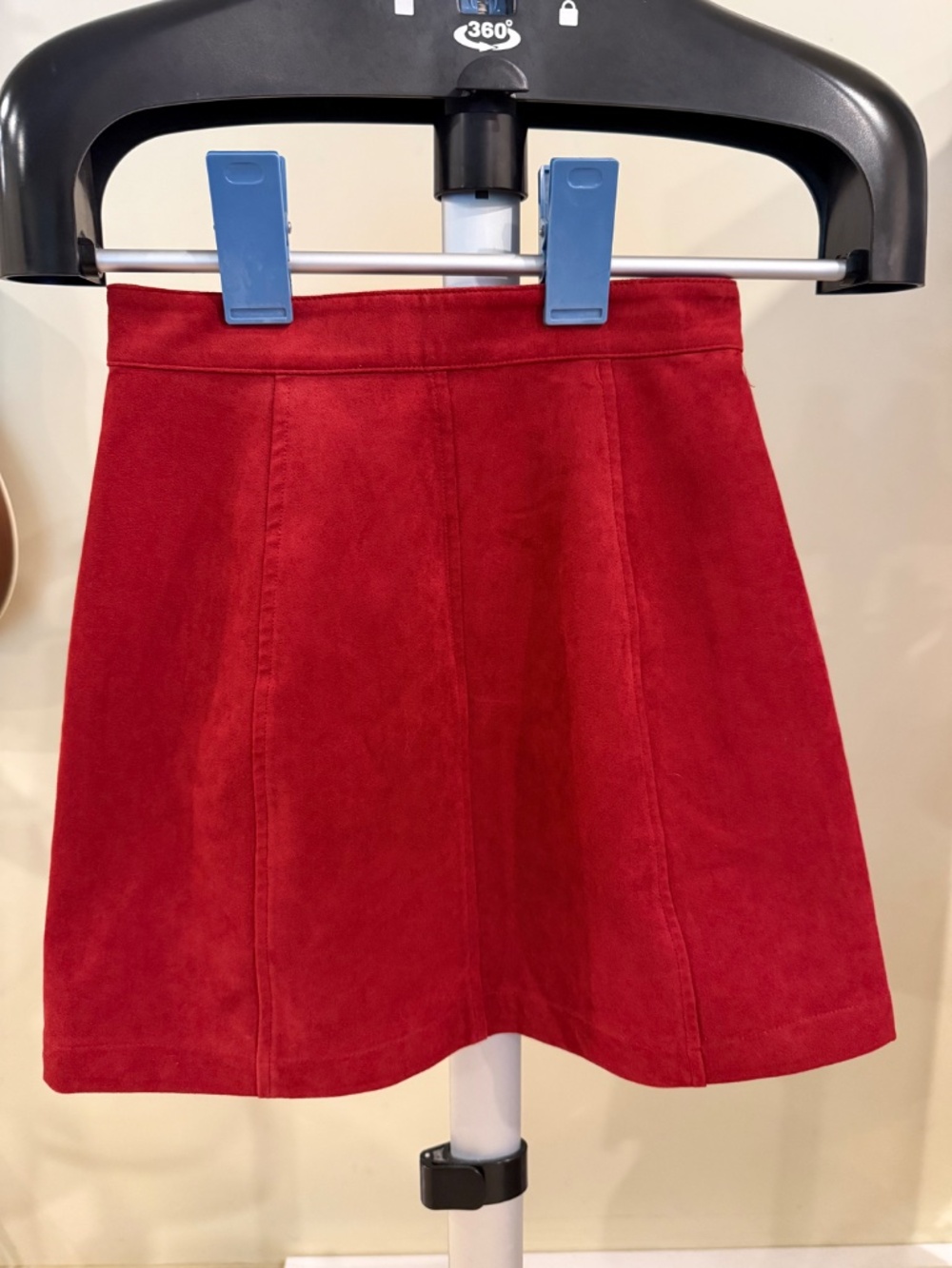 Aritzia Wilfred Free Suede Mini Skirt – Red - Size 0 - Picture 2 of 5